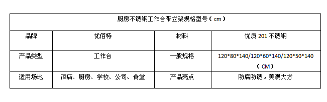 手机看片网址不锈钢工作台带立架规格型号